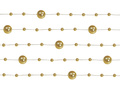 Gold pearl garland - 1,3 m - 5 pcs.