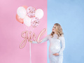 Foil balloon pink gold inscription Girl - 77 x 70 cm