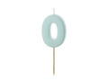 Świeczka cyferka zero błękitna - 0 - 1 szt.