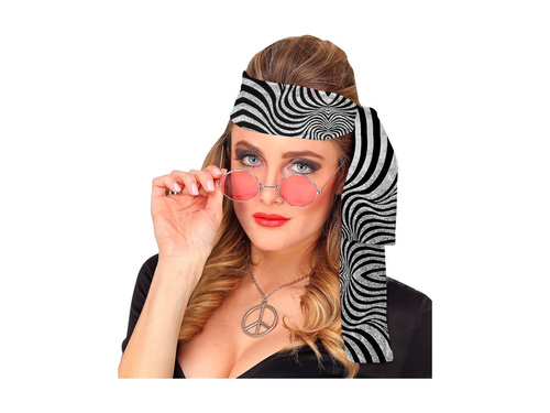 Srebrna opaska Disco Waves lata 70.