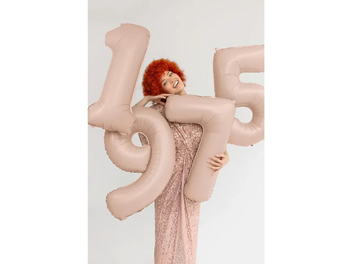 Number 9 Beige Foil Balloon - 72 cm - 1 pc