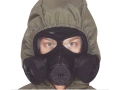 Black PVC gas mask