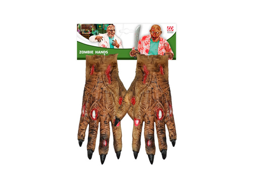 Lateksowe rękawiczki zombie