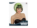 Czarno-zielona peruka z modnymi pasemkami