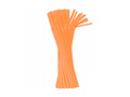 Orange straws - 50 pcs.