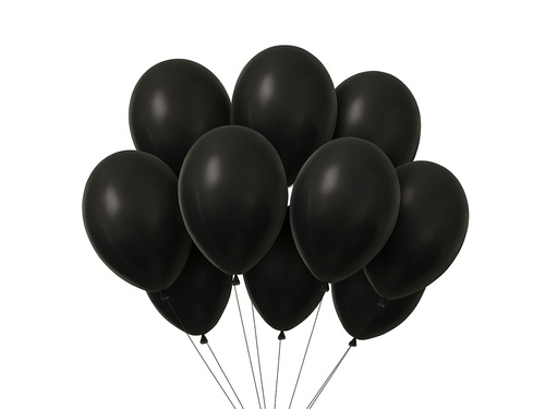 Balony lateksowe pastelowe czarne - 10 szt.