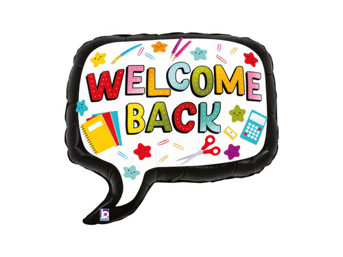 Balon foliowy Welcome Back - 28" - 1 szt.