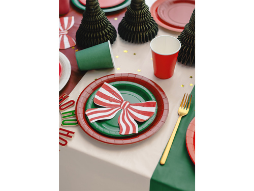 Kubeczki papierowe czerwone - 250 ml - 6 szt.