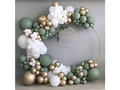 Set of balloons for balloon garland green-gold - 139 pcs.