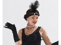 Retro black headband - Cabaret - 1 piece.