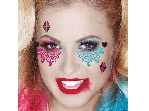 Colours adhesive face jewellery