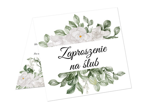 Zaproszenie na ślub z kopertą - 6 szt.