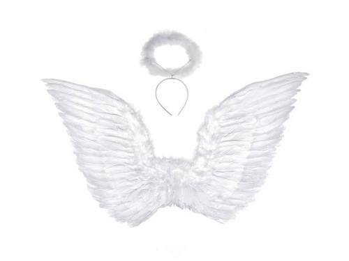 White angel wings wit halo