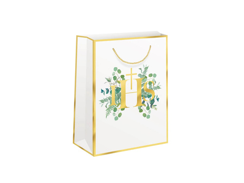 First Communion gift bag with eucalyptus large - 1 pc.