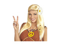 Blond peruka hippie z opaską w stokrotki