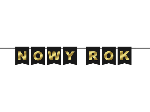 Baner złoty Nowy Rok - 1 szt.