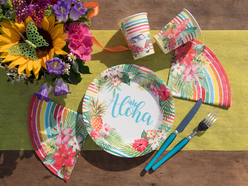 Aloha Hawaiian plates - 22,5 cm - 10 pcs.