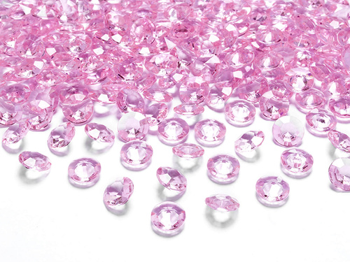 Diamond confetti - light pink - 12 mm - 100 pcs.