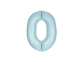 Balon foliowy cyfra 0 błękitny - 86 cm - 1 szt.