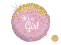 Balon foliowy It's a Girl różowy - 46 cm - 1 szt.