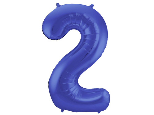 Balon foliowy matowy cyfra 2 - 86 cm - 1 szt.
