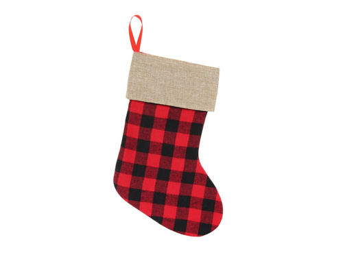 Christmas checkered sock - 40,5 cm - 1 pcs.