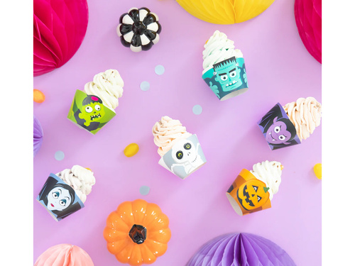 Muffin wrappers Monsters 7,5 x 4,5 cm, 6 pcs