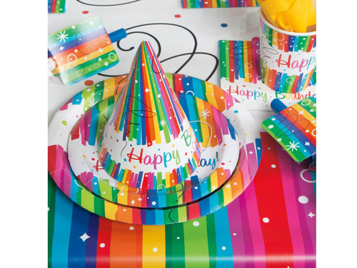 Serwetki urodzinowe Rainbow Happy Birthday - 25 cm - 16 szt.