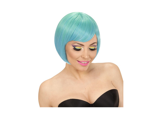 Peruka modowa melanż zielono–niebieski