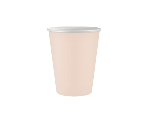 Kubeczki papierowe jasnoróżowe - 250 ml - 6 szt.