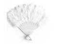 Wachlarz z piór biały - 22 cm - 1 szt.