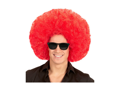 Czerwona duża peruka afro wysokiej jakości
