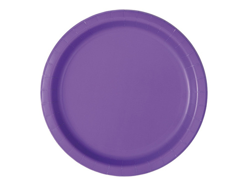 Purple paper plates - 23 cm - 8 pcs.