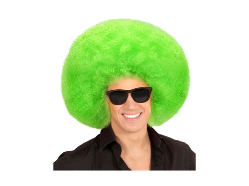 Zielona duża peruka afro wysokiej jakości