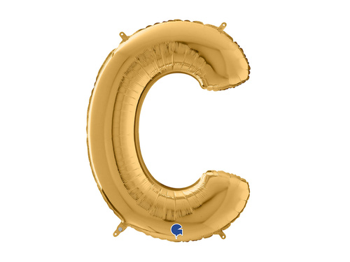 SuperShape Letter "C" Gold Foil Balloon - 66 cm - 1 pc