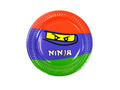 Ninja birthday plates - 18 cm - 6 pcs.