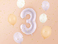 Number 3 Purple Foil Balloon - 72 cm - 1 pc