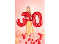 Foil balloon number 0 red - 86 cm - 1 pc.