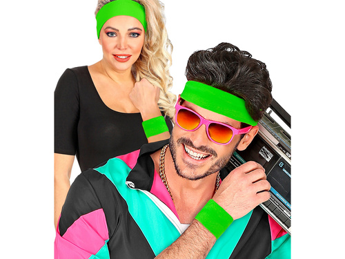Pair of neon green wristbands