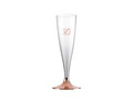 Champagne glasses for 80th birthday rose gold - 140 ml - 6 pcs.