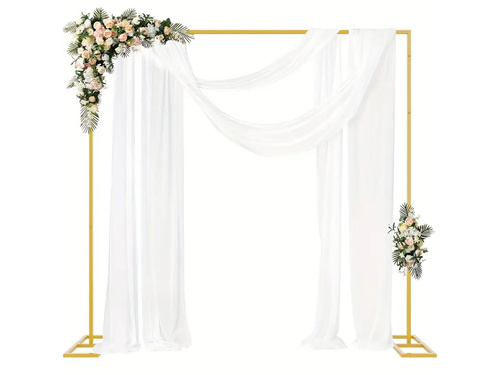 Prostokątny stelaż do balonów złoty - 200 x 200 cm - 1 szt.