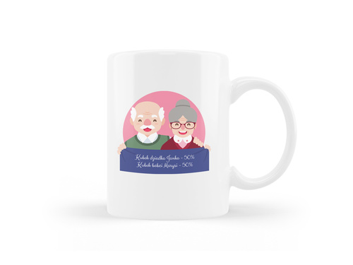 Kubek personalizowany na dzień babci i dziadka - 330ml
