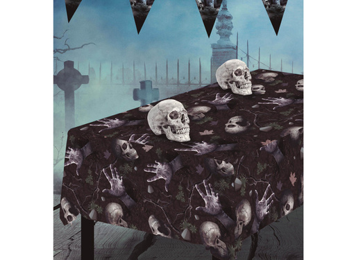 Obrus foliowy Zombie na Halloween - 137 x 274 cm - 1 szt.