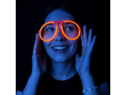 Świecące okulary fluorescencyjne - światło chemiczne - mix kolorów - 1 szt.