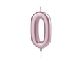 Świeczka cyferka różowe złoto - 0 - zero