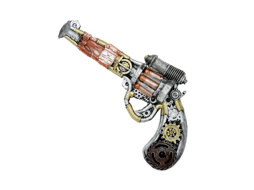 Steampunkowy rewolwer z pianki lateksowej - 32 cm