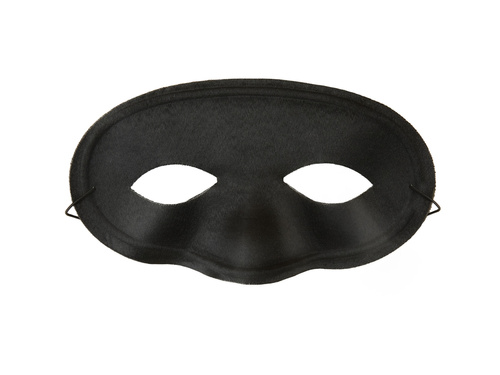Maska karnawałowa klasyczna  - czarna - 1 szt.