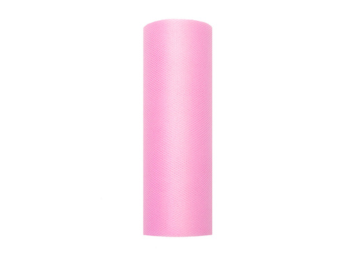Plain tulle light pink - 15 cm x 9 meters - 1 pcs.
