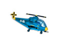 Blue Helicopter foil balloon - 57 x 96 cm - 1 pc.