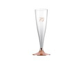 Champagne glasses for seventieth birthday rose gold - 140 ml - 6 pcs.